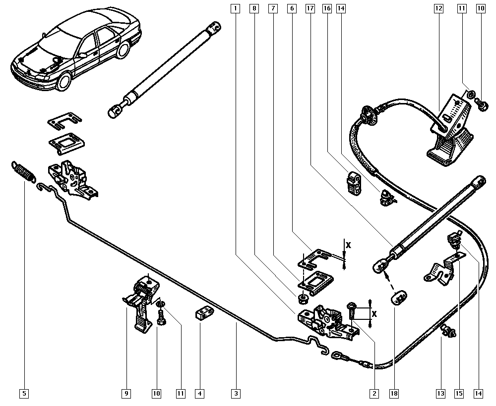 RENAULT 7700812193 - Amortizor capota allinparts.ro
