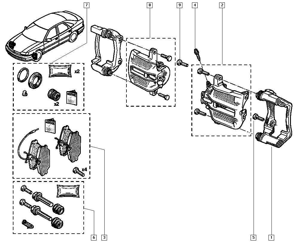 RENAULT 7701203661 - Etrier frana allinparts.ro