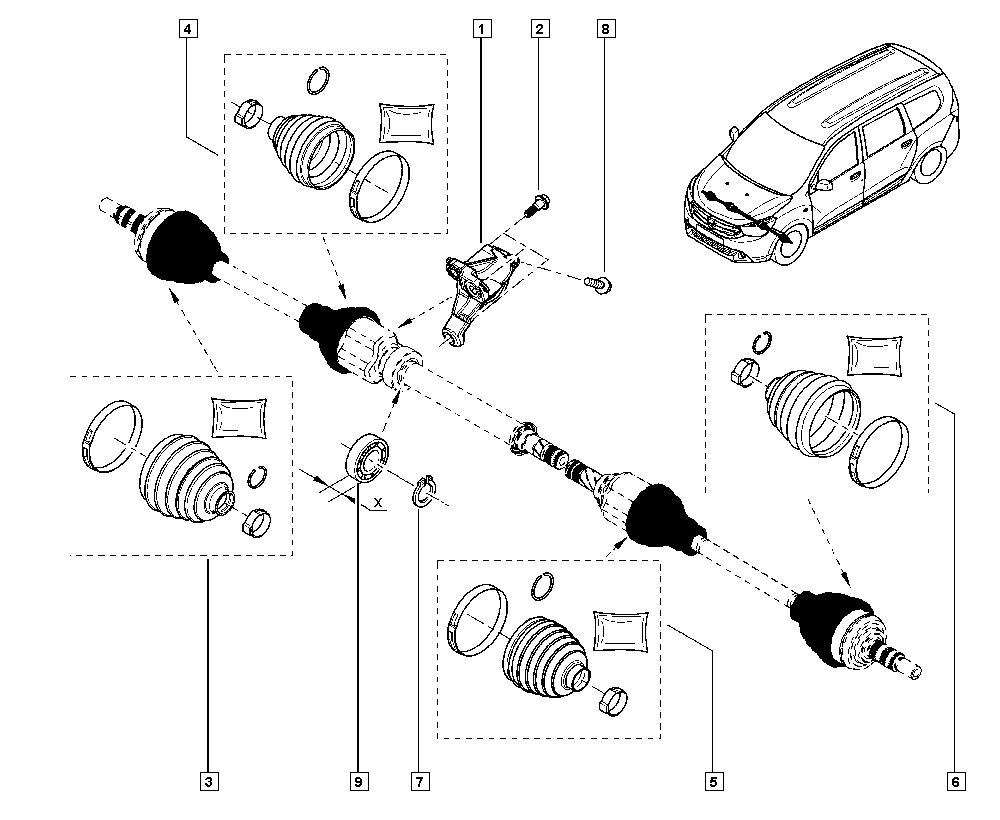 RENAULT 392413078R - Burduf cauciuc, articulatie planetara allinparts.ro