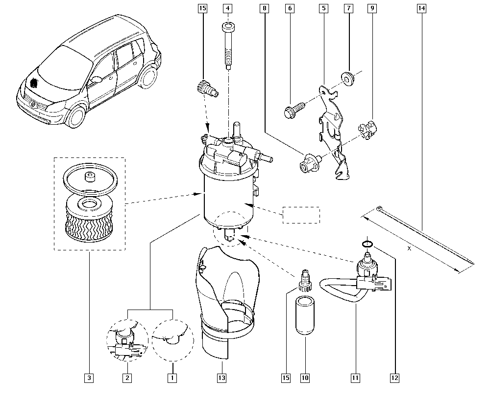RENAULT 8200780950 - RENAULT 8200780950 - Filtru combustibil allinparts.ro