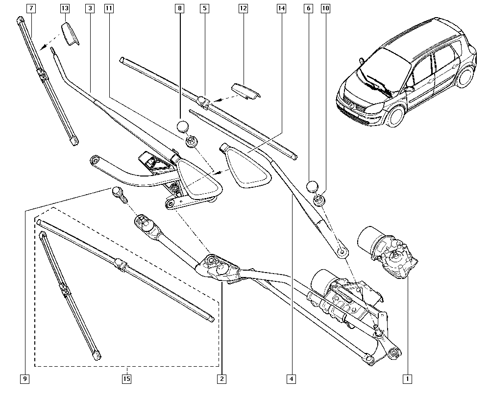 RENAULT 77 01 056 011 - Lamela stergator allinparts.ro