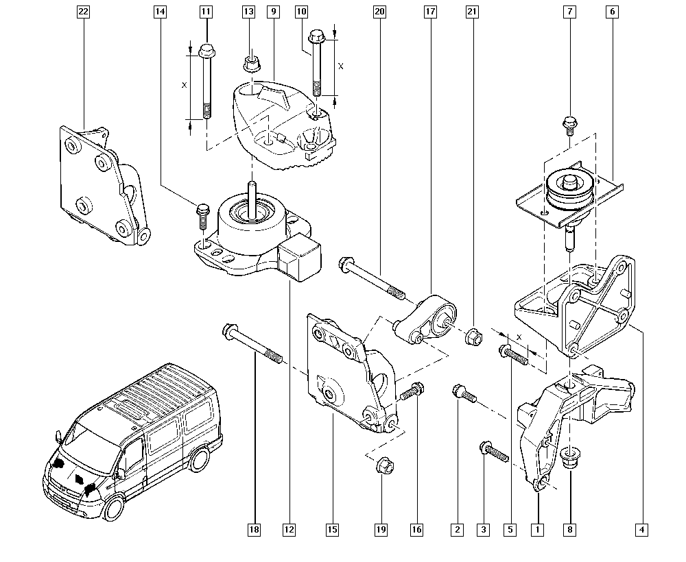 RENAULT 82 00 304 198 - Suport motor allinparts.ro