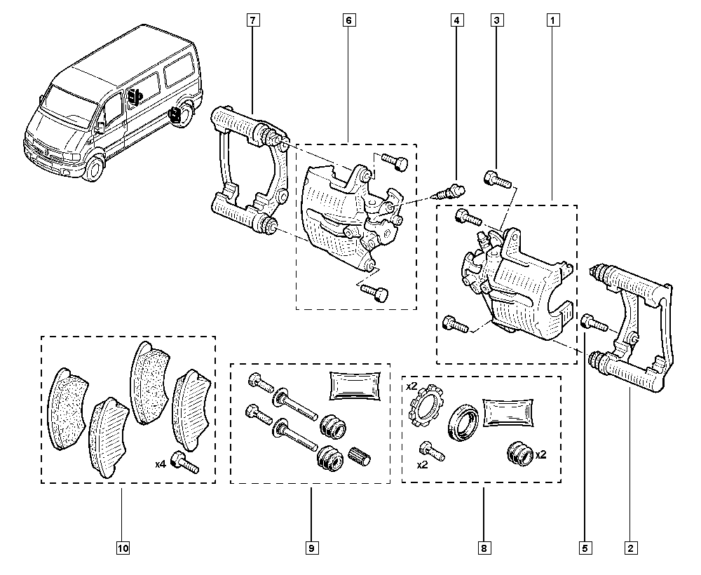 RENAULT TRUCKS 77 01 206 763 - Set placute frana,frana disc allinparts.ro