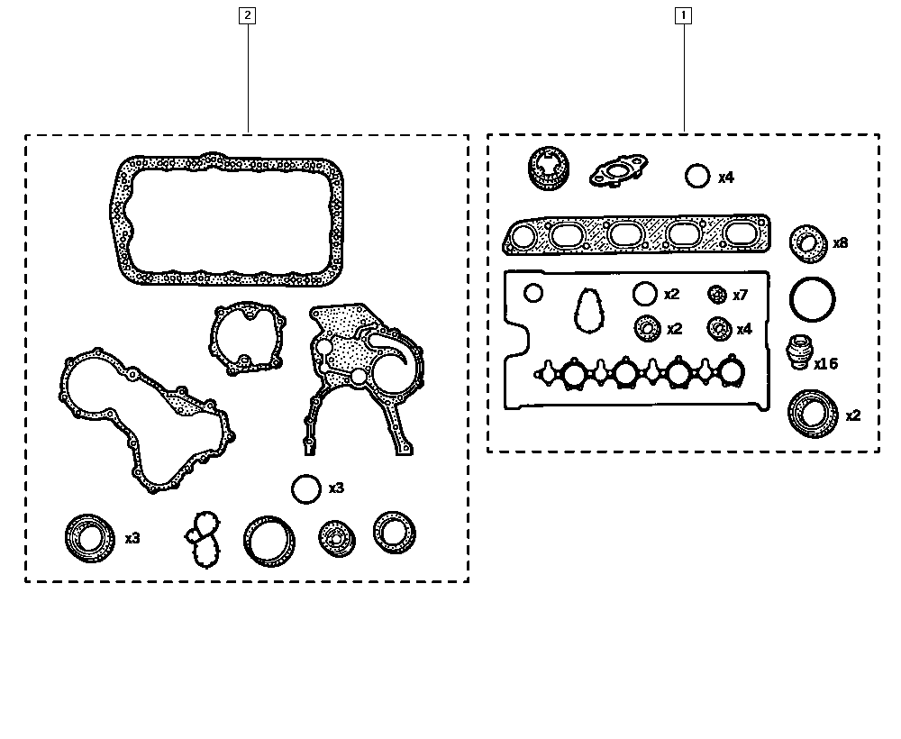 RENAULT TRUCKS 77 01 477 814 - Set garnituri, carter allinparts.ro