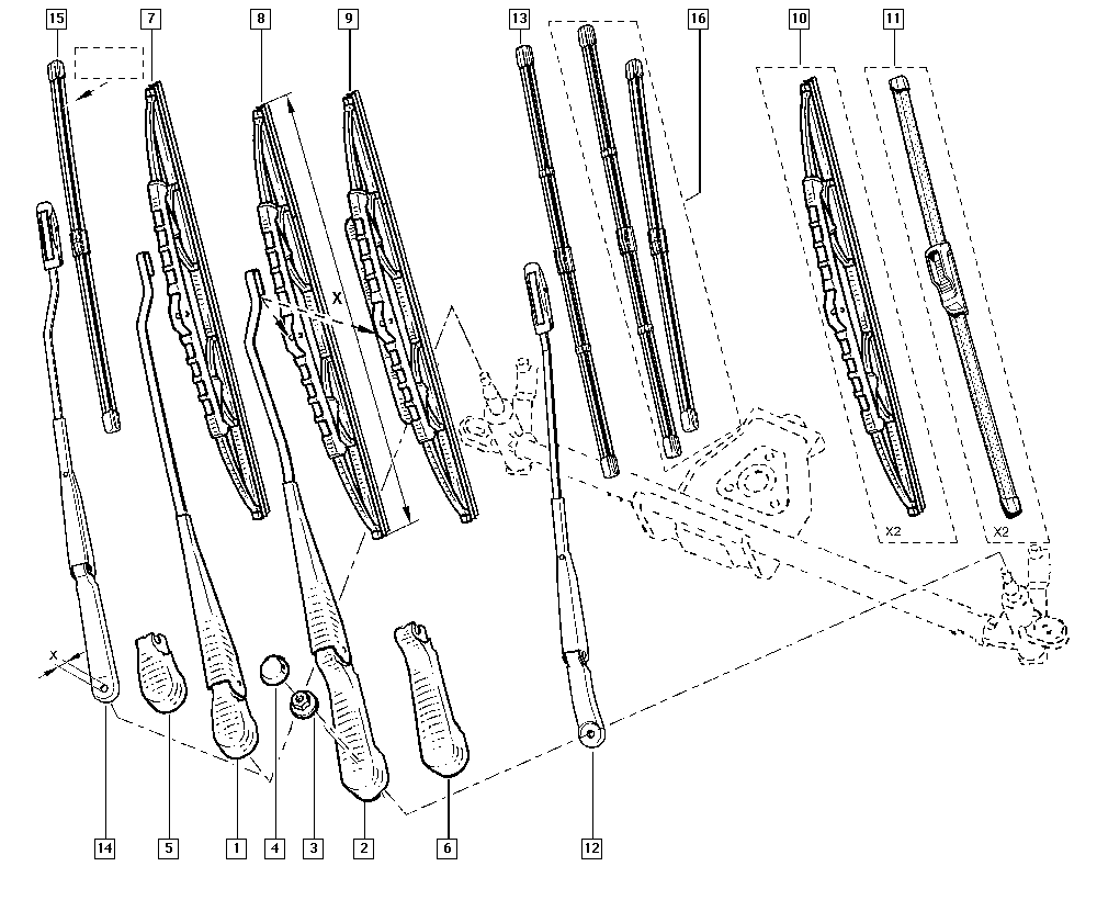 RENAULT 28 89 012 86R - Lamela stergator allinparts.ro