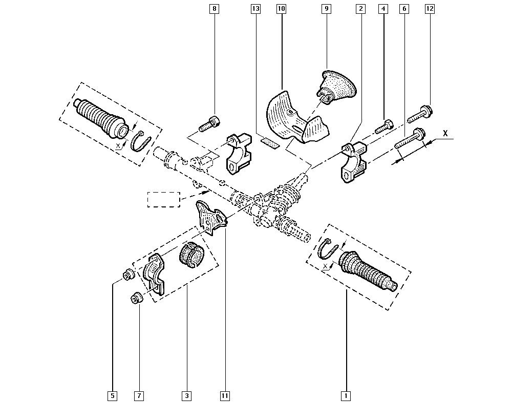 RENAULT 7701469496 - RENAULT 7701469496 - Ansamblu burduf, directie allinparts.ro