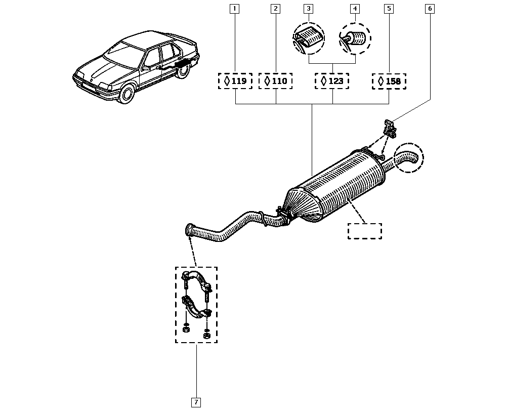 RENAULT 7700785798 - Bucsa, bara stabilizare allinparts.ro