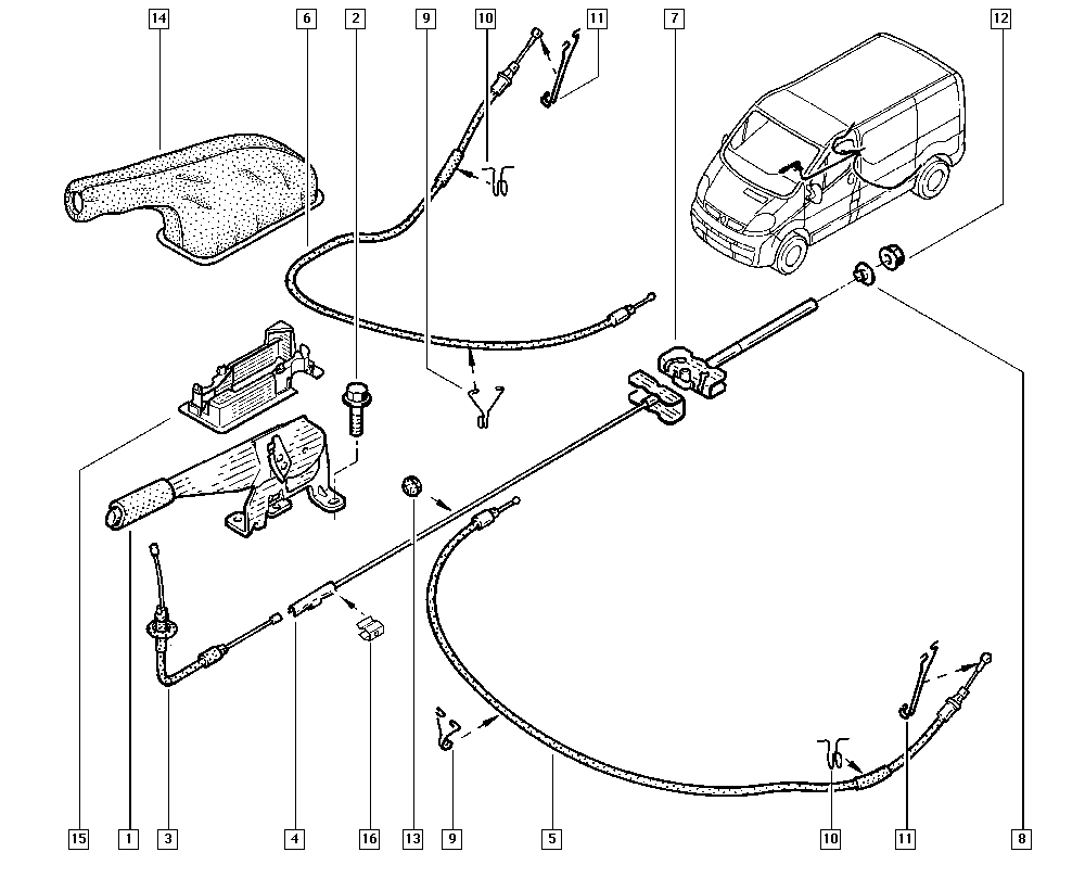 NISSAN 8200263821 - Cablu, frana de parcare allinparts.ro
