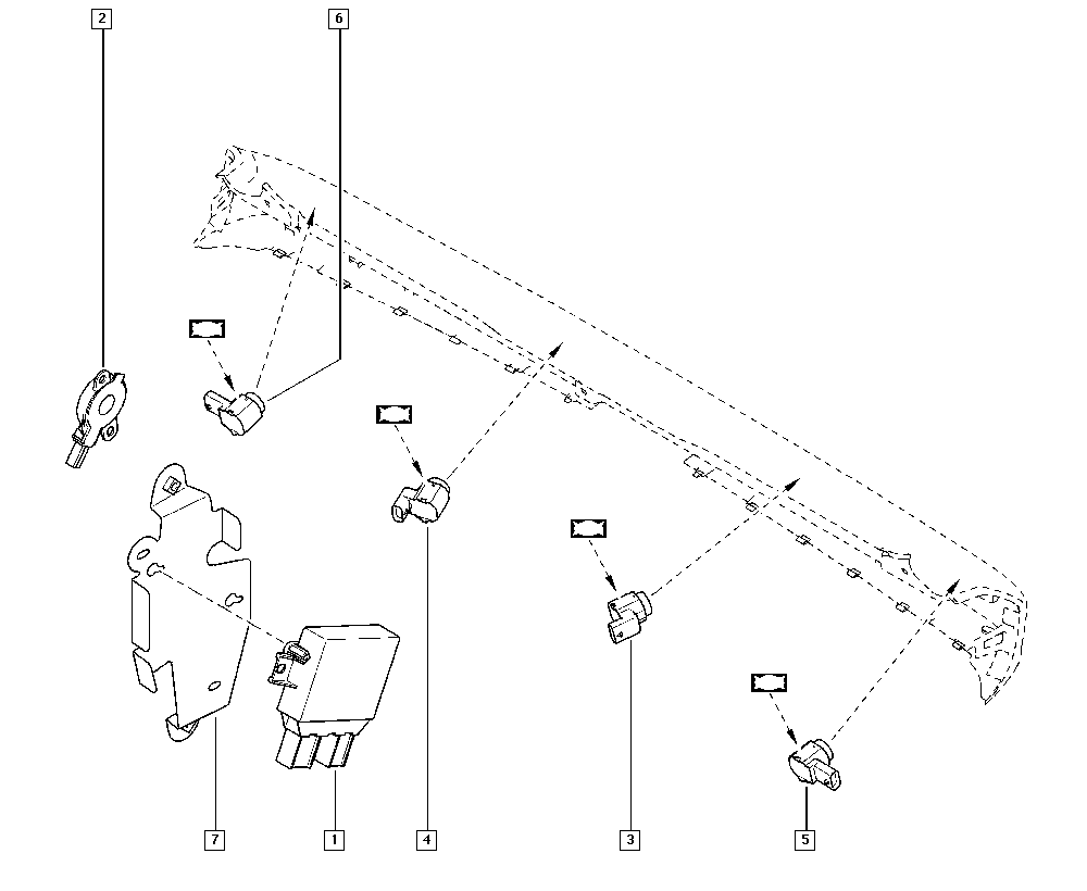 RENAULT 28442-1300R - Sensor, ajutor parcare allinparts.ro