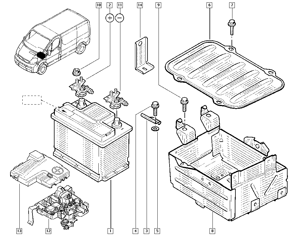 RENAULT 7711419086 - Baterie de pornire allinparts.ro