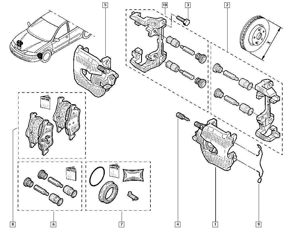 RENAULT 410607613R - RENAULT 410607613R - Set placute frana,frana disc allinparts.ro