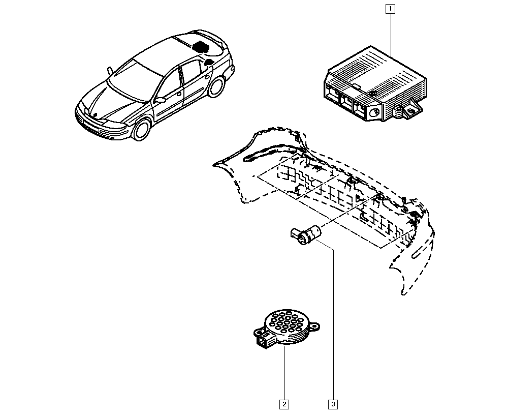 RENAULT 82 00 049 263 - Sensor, ajutor parcare allinparts.ro