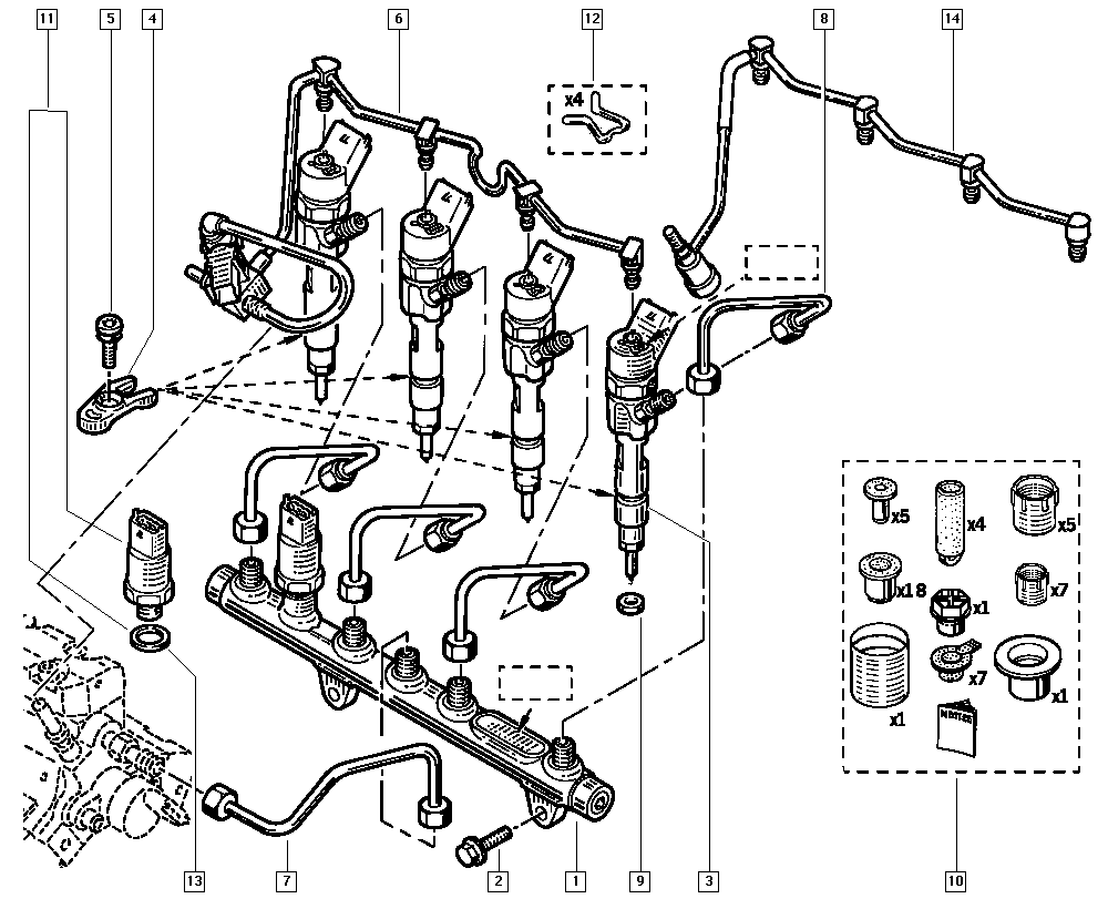 RENAULT 82 00 100 272 - Portinjector allinparts.ro