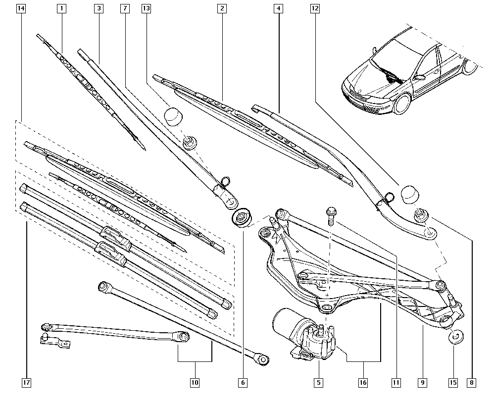 RENAULT 288904913R - RENAULT 288904913R - Lamela stergator allinparts.ro