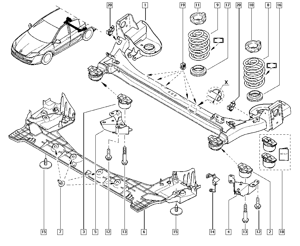 RENAULT 7703072416 - Clips, acoperire decorativa si protectie allinparts.ro