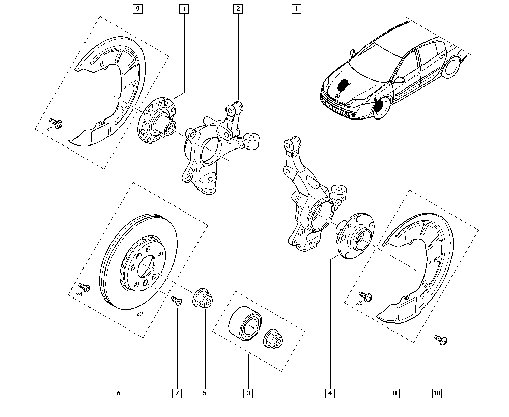 DACIA 4021 027 71R - Set rulment roata allinparts.ro
