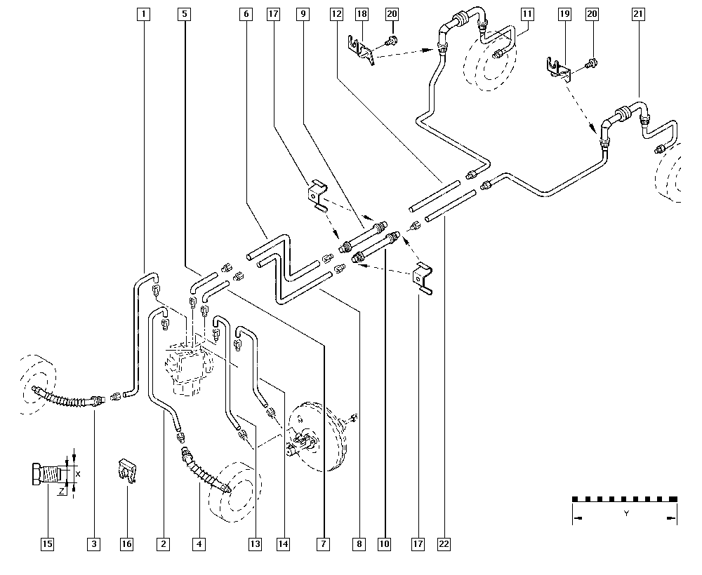 RENAULT 82 00 008 621 - Suport, furtun frana allinparts.ro