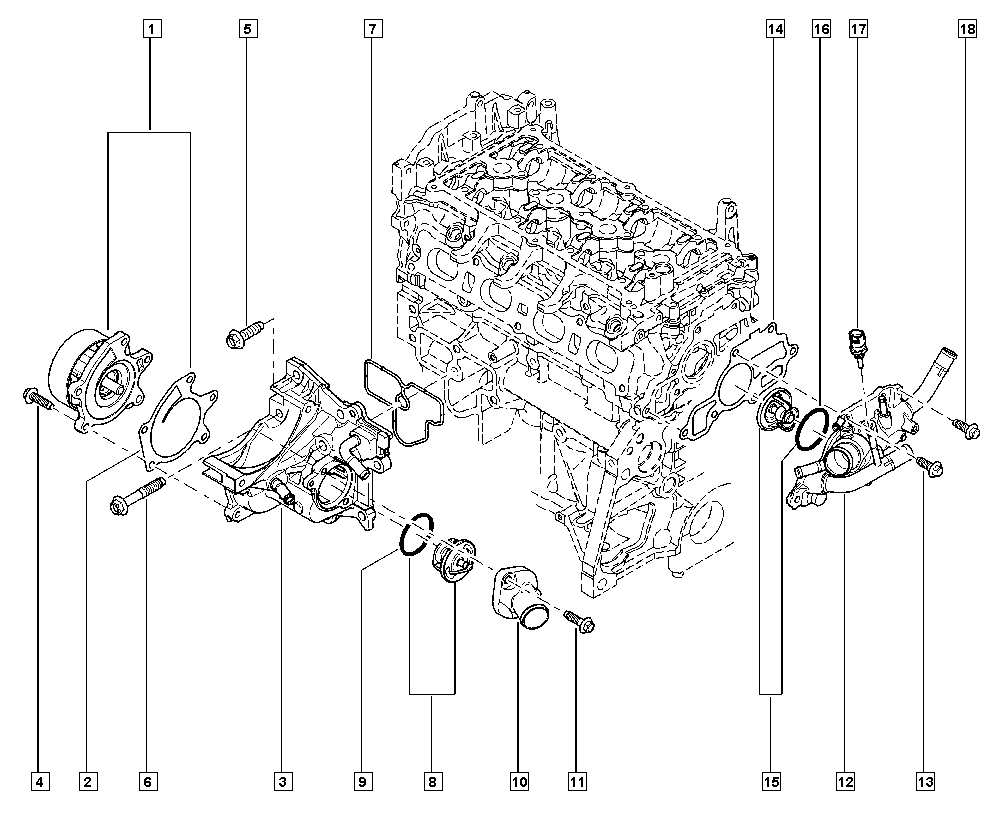 RENAULT 21 01 058 77R - Pompa apa allinparts.ro
