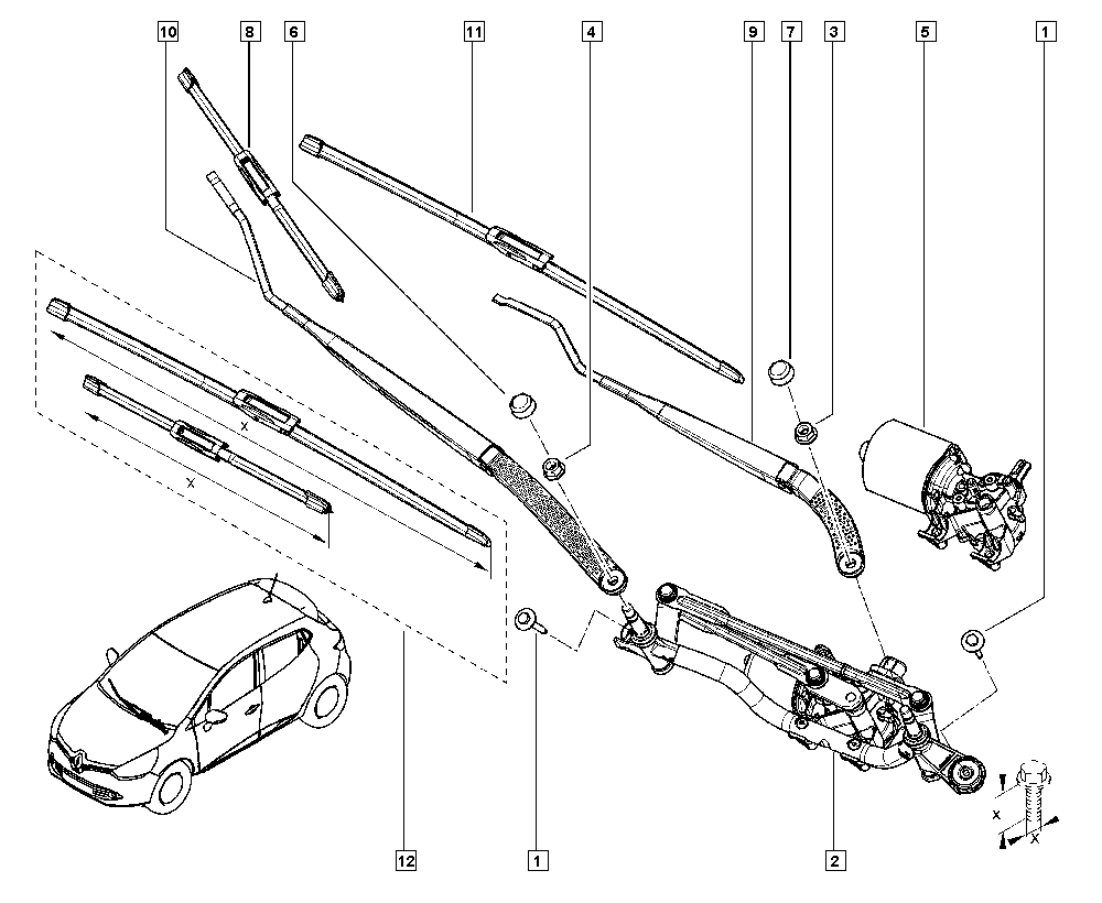 RENAULT 28 89 038 79R - Lamela stergator allinparts.ro