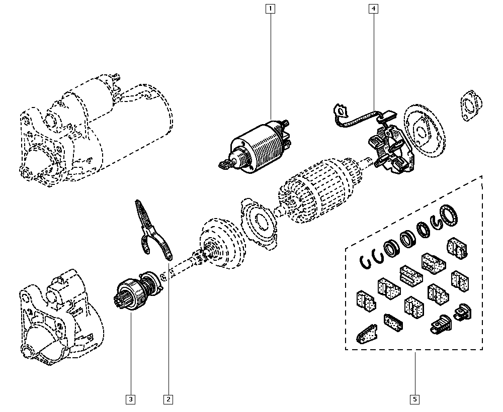 RENAULT 77 01 033 235 - Parghie cuplare, demaror allinparts.ro
