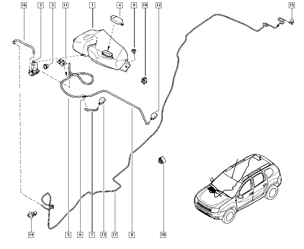 DACIA 60 01 549 444 - Pompa de apa,spalare parbriz allinparts.ro
