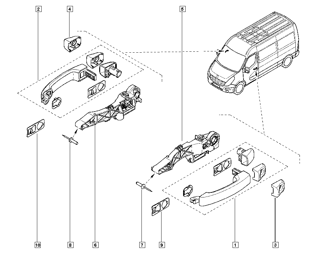 NISSAN 806073022R - Maner usa allinparts.ro
