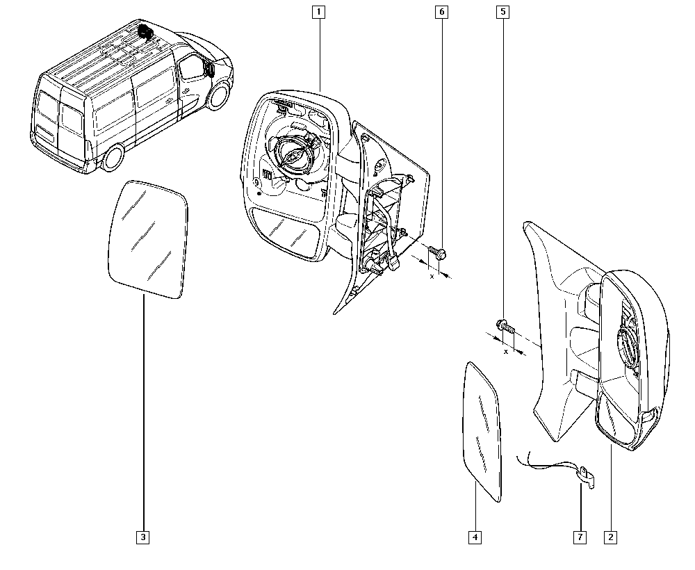 NISSAN 963021976R - Oglinda exterioara allinparts.ro