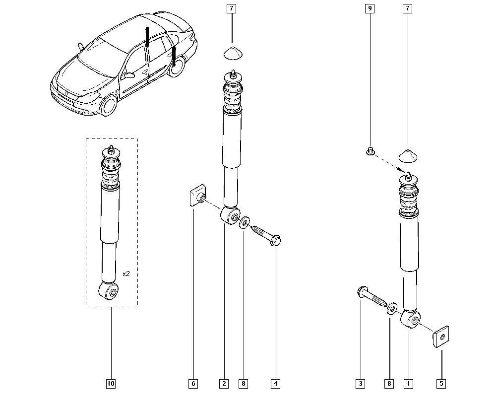 RENAULT 8200737471 - Amortizor allinparts.ro