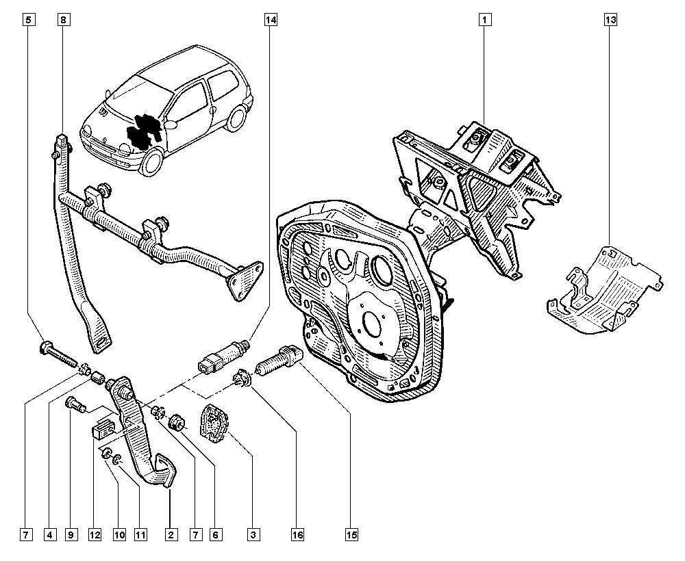 RENAULT TRUCKS 77 00 414 988 - Comutator lumini frana allinparts.ro
