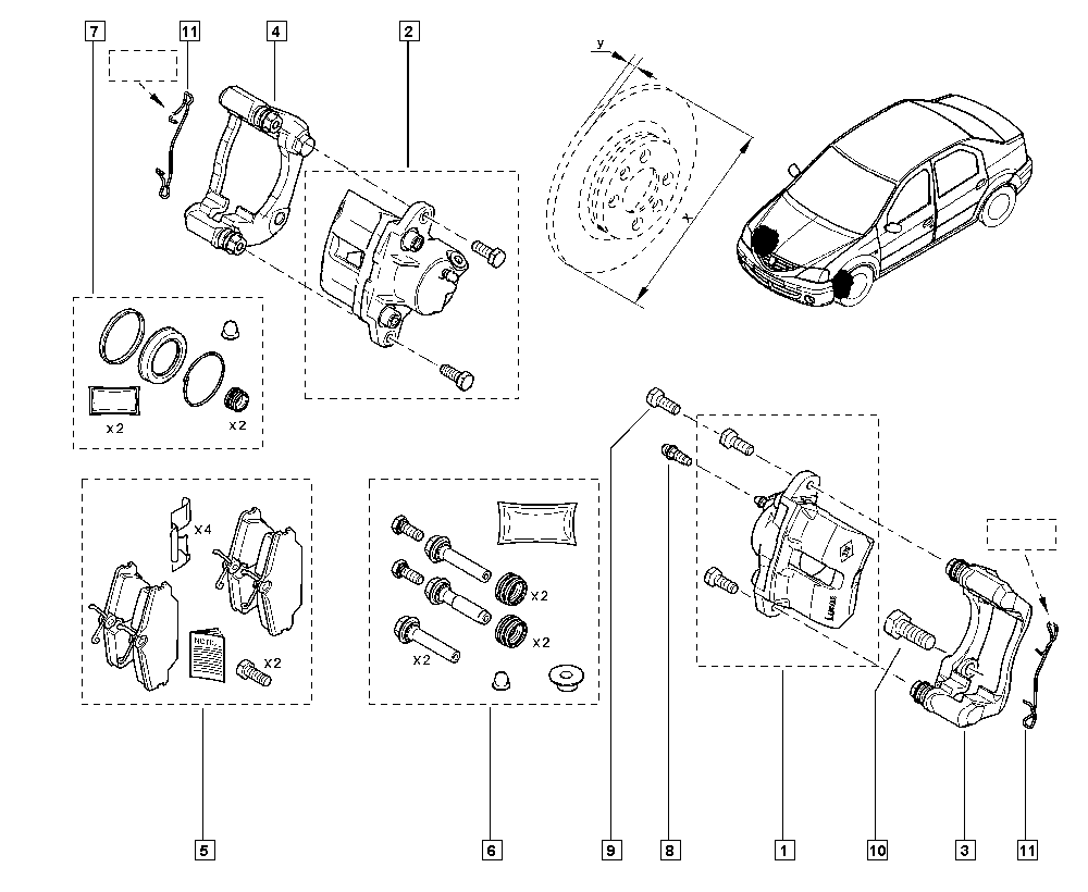 RENAULT TRUCKS 7701201806 - Set reparatie, etrier allinparts.ro