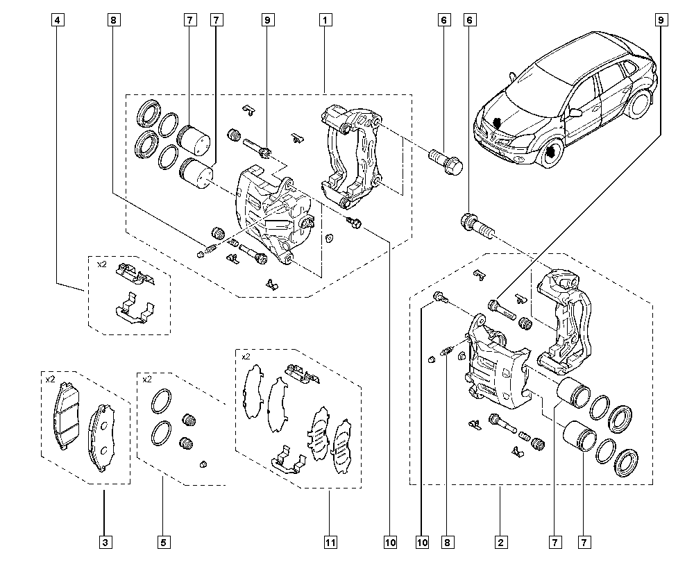 Infiniti 410603072R - Set placute frana,frana disc allinparts.ro