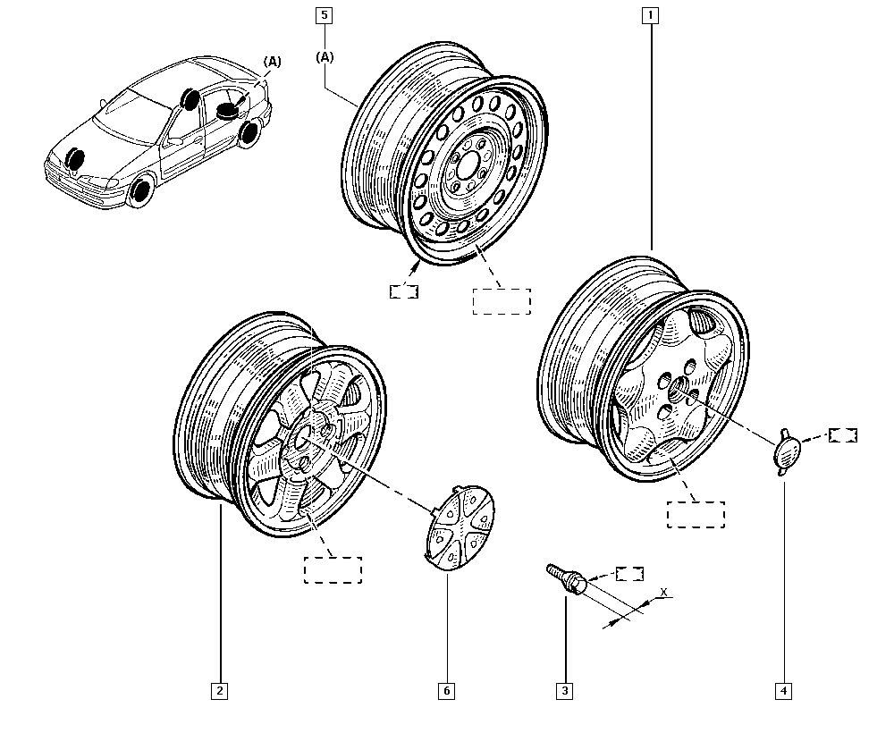 RENAULT 77 00 437 516 - Surub roata allinparts.ro