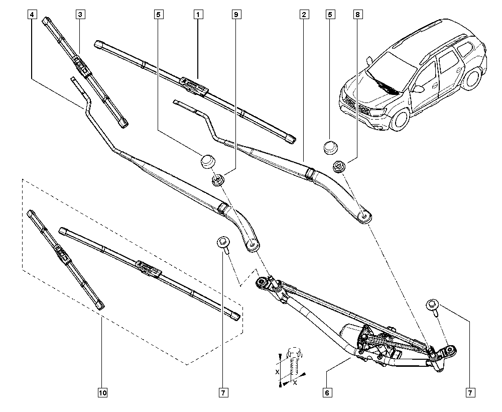 DACIA 288902078R - Lamela stergator allinparts.ro