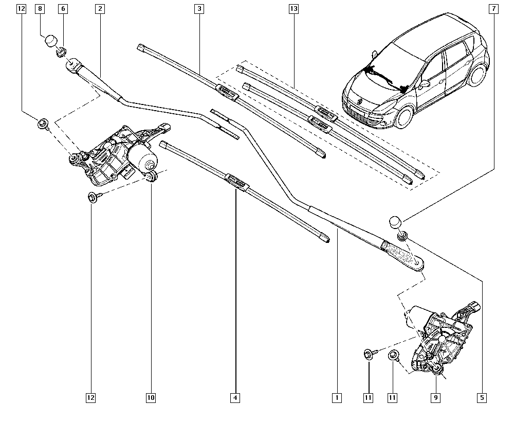 RENAULT 28 89 024 84R - Lamela stergator allinparts.ro