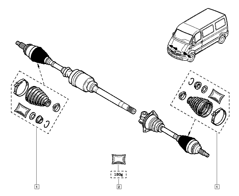RENAULT 77 01 472 975 - Burduf cauciuc, articulatie planetara allinparts.ro