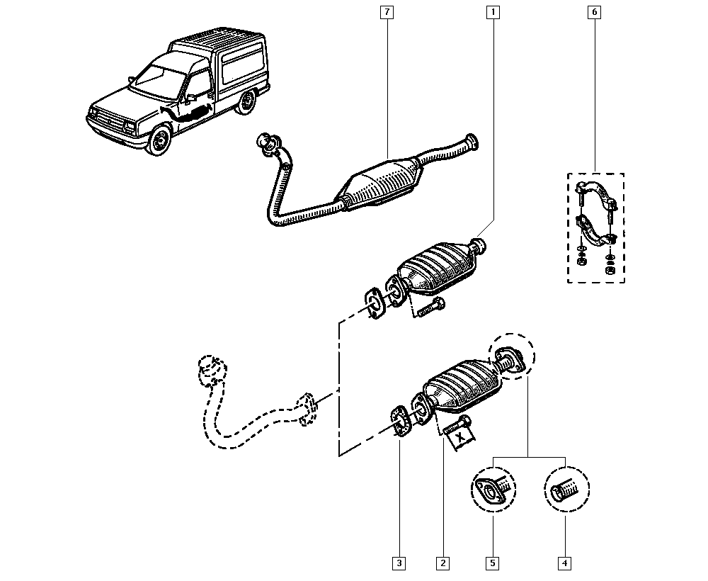 Talbot 7701458596 - Conector teava, sistem de esapament allinparts.ro