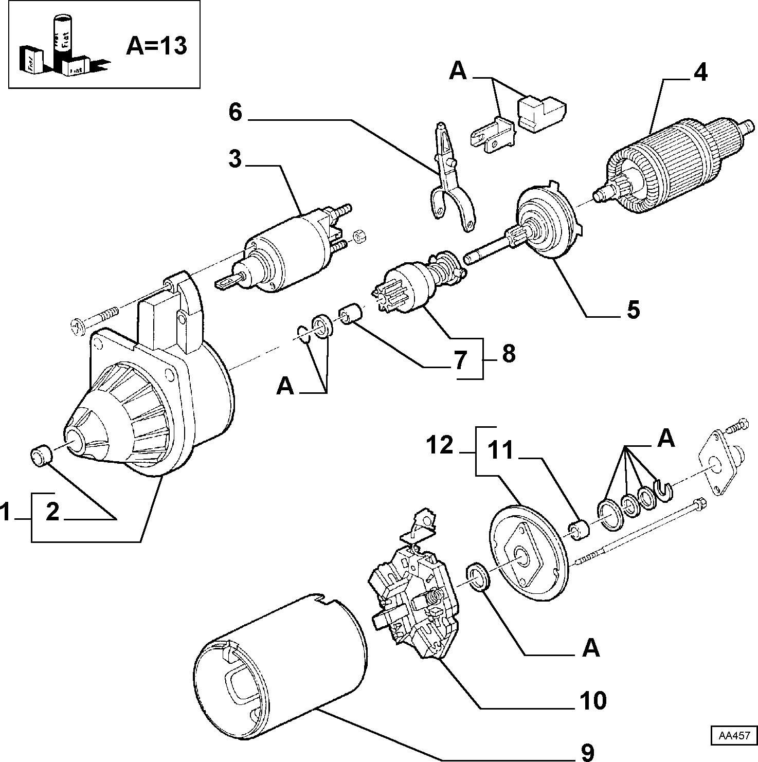 FCA 60711577 - Releu,demaror allinparts.ro