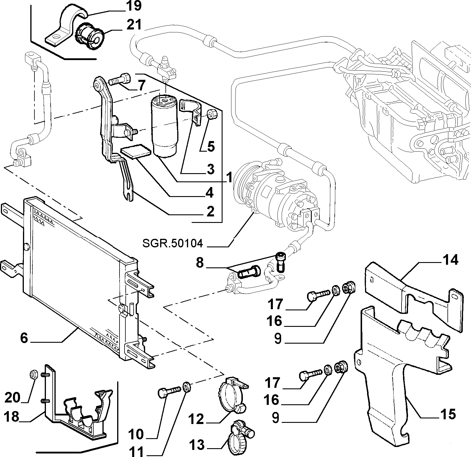 IVECO 60626904 - Uscator,aer conditionat allinparts.ro
