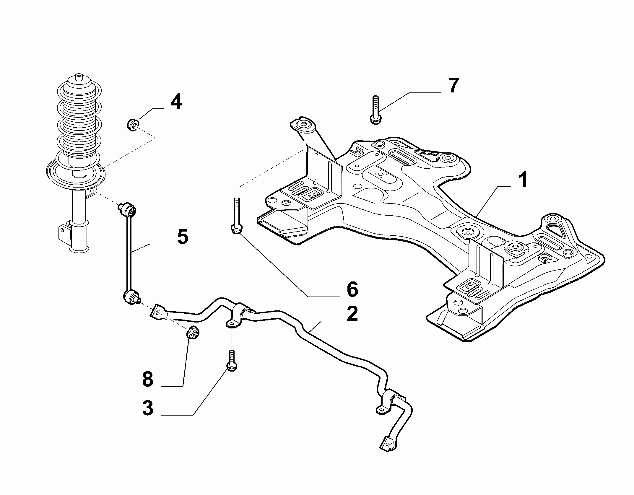 FCA 51805870 - Brat / bieleta suspensie, stabilizator allinparts.ro