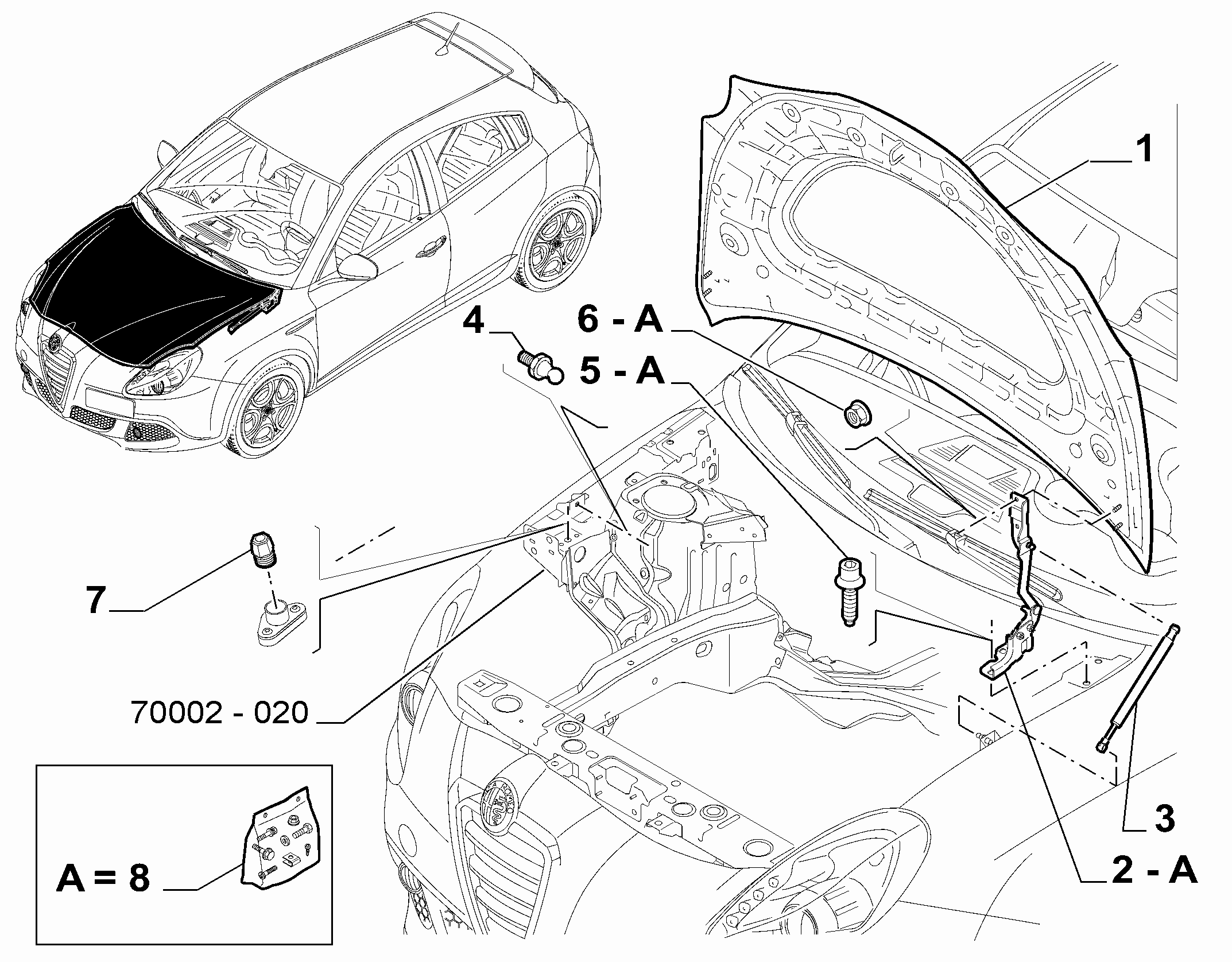 FCA 50519970 - Amortizor capota allinparts.ro