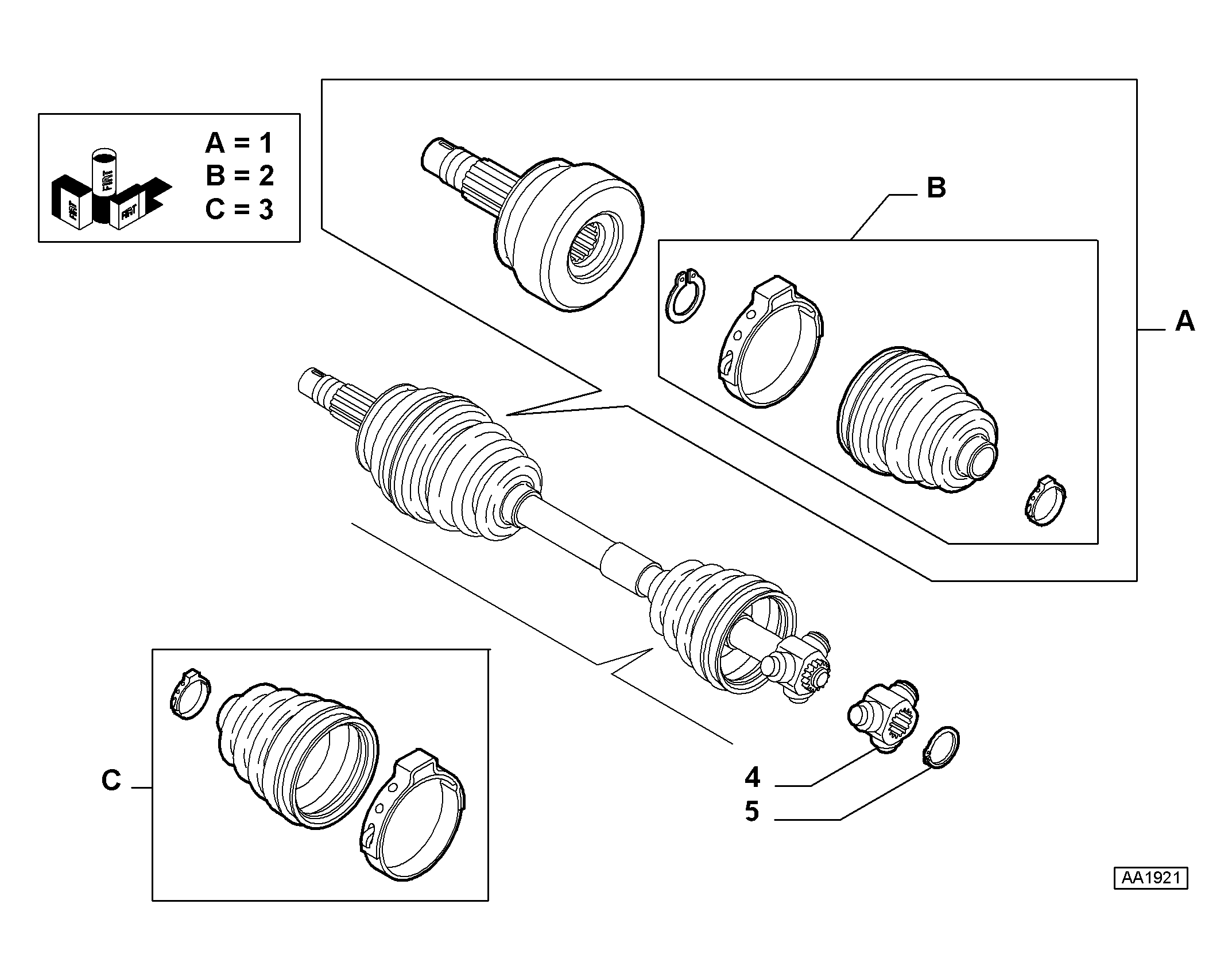 FCA 71771170 - Burduf cauciuc, articulatie planetara allinparts.ro