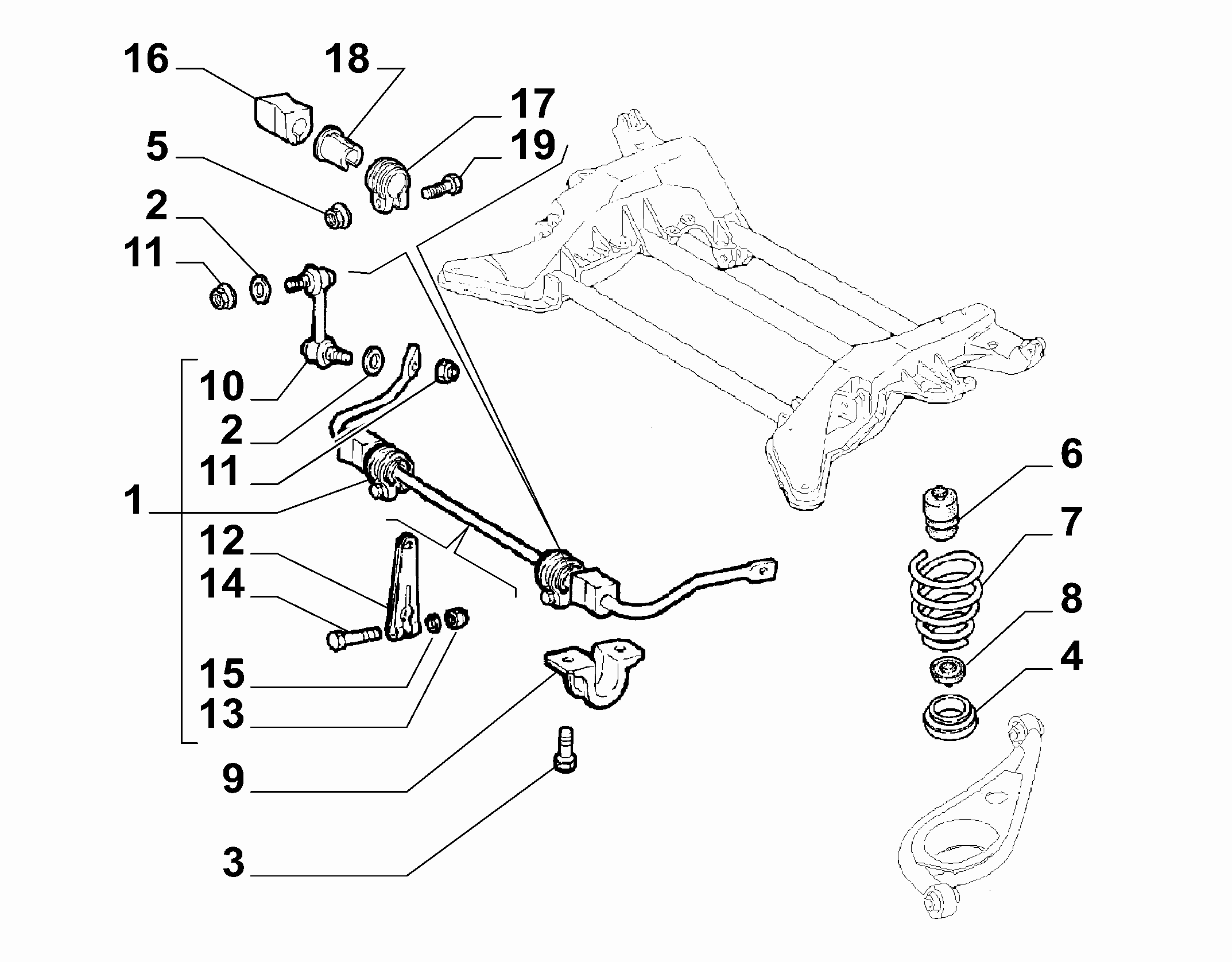 FCA 60612435 - Brat / bieleta suspensie, stabilizator allinparts.ro