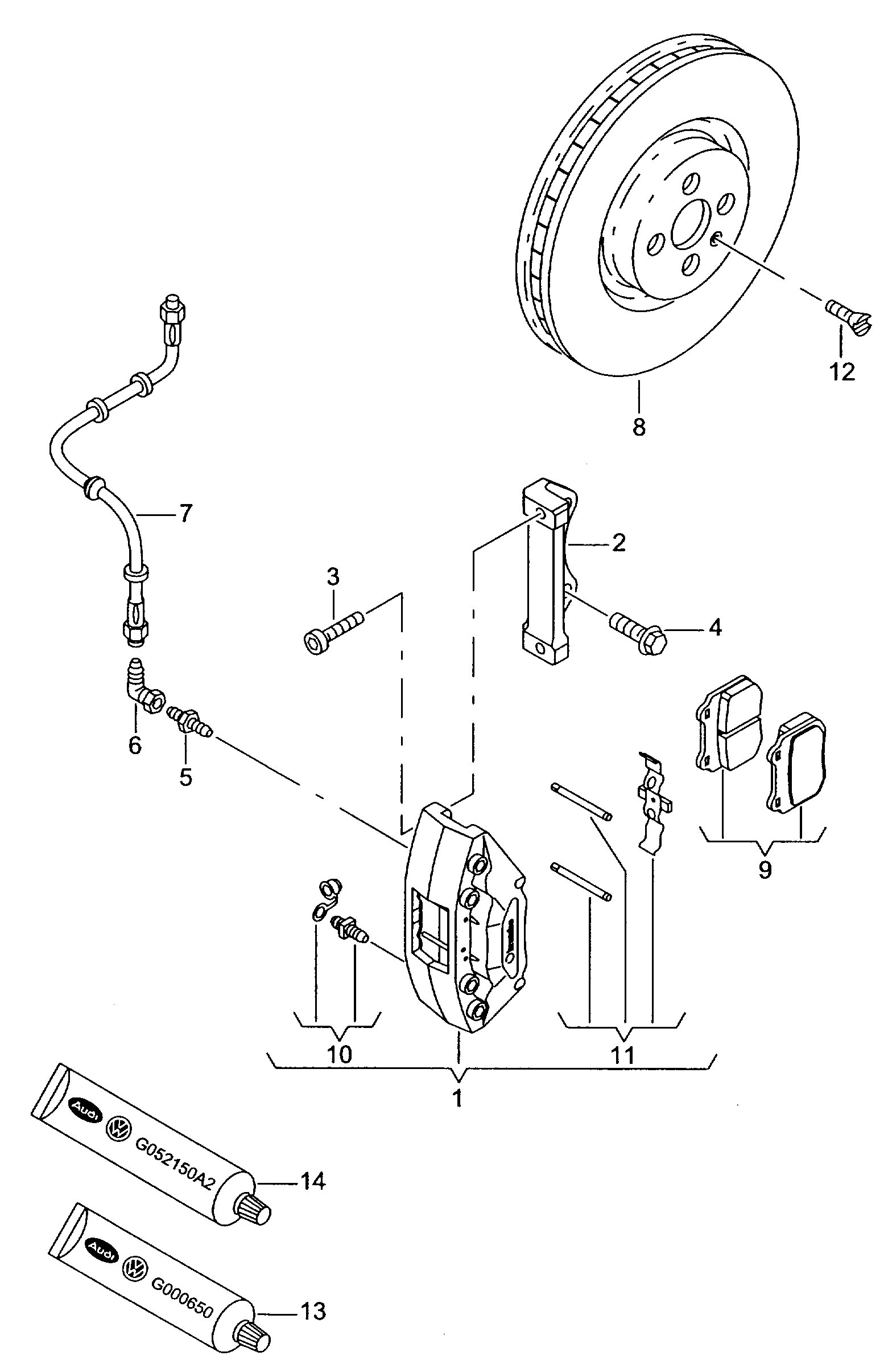 VAG 6KL 698 151 - Set placute frana,frana disc allinparts.ro