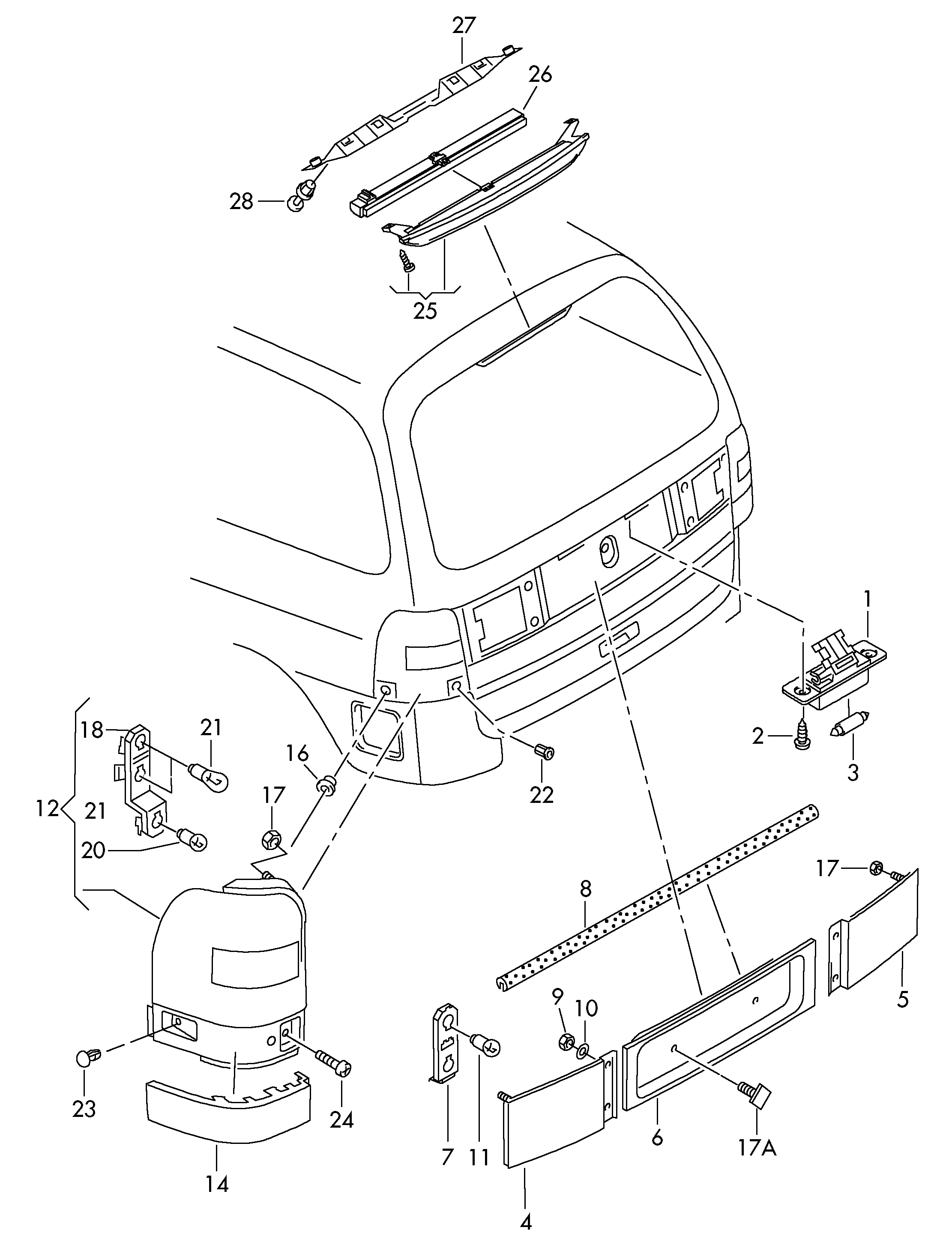 VAG N  0177328 - Bec, lampa frana allinparts.ro