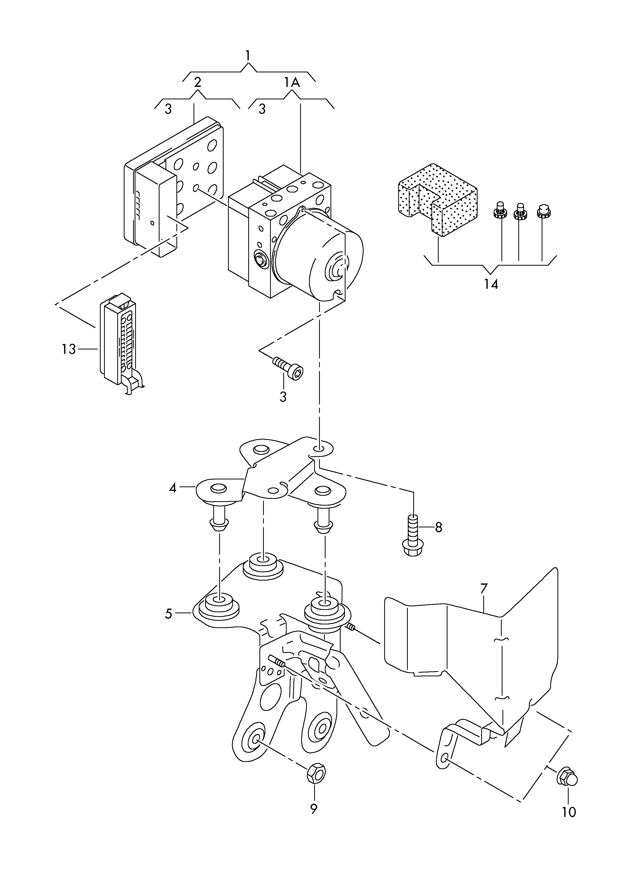 VAG 1K0614517AF - Unitate de control,frana / conducere allinparts.ro