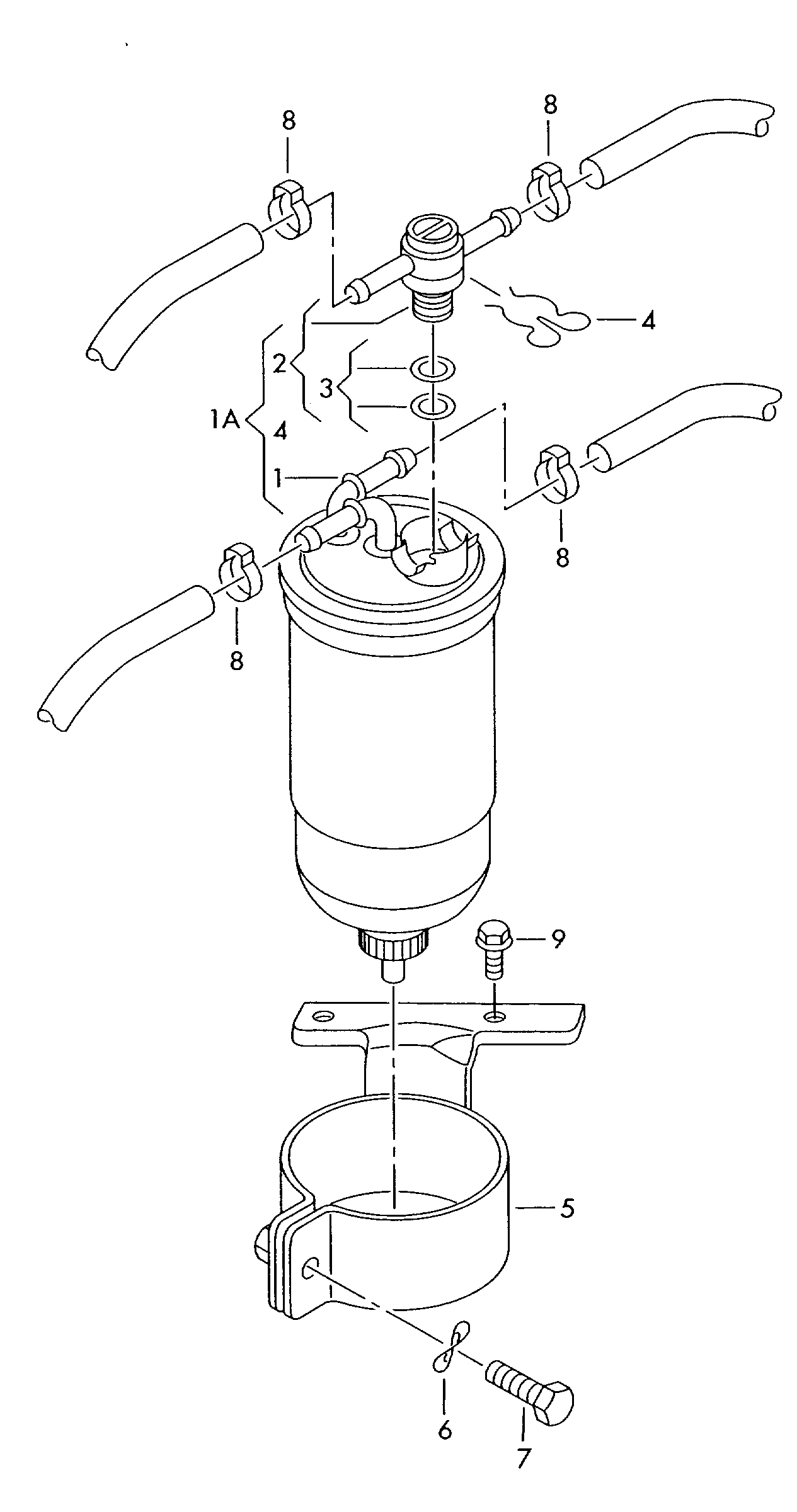 VAG 1M0127401 - Filtru combustibil allinparts.ro