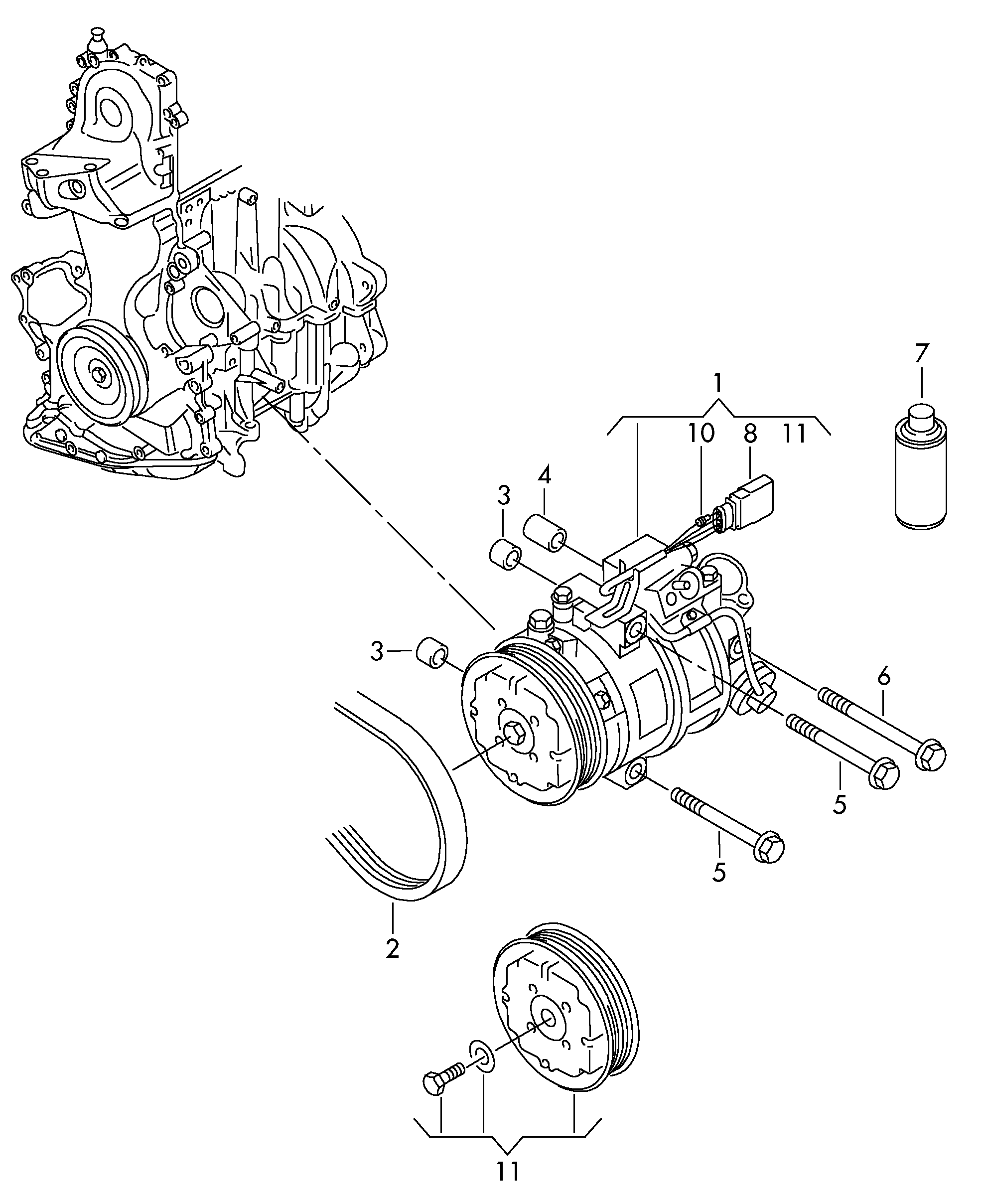 VAG 6Q0820808G - Compresor, climatizare allinparts.ro