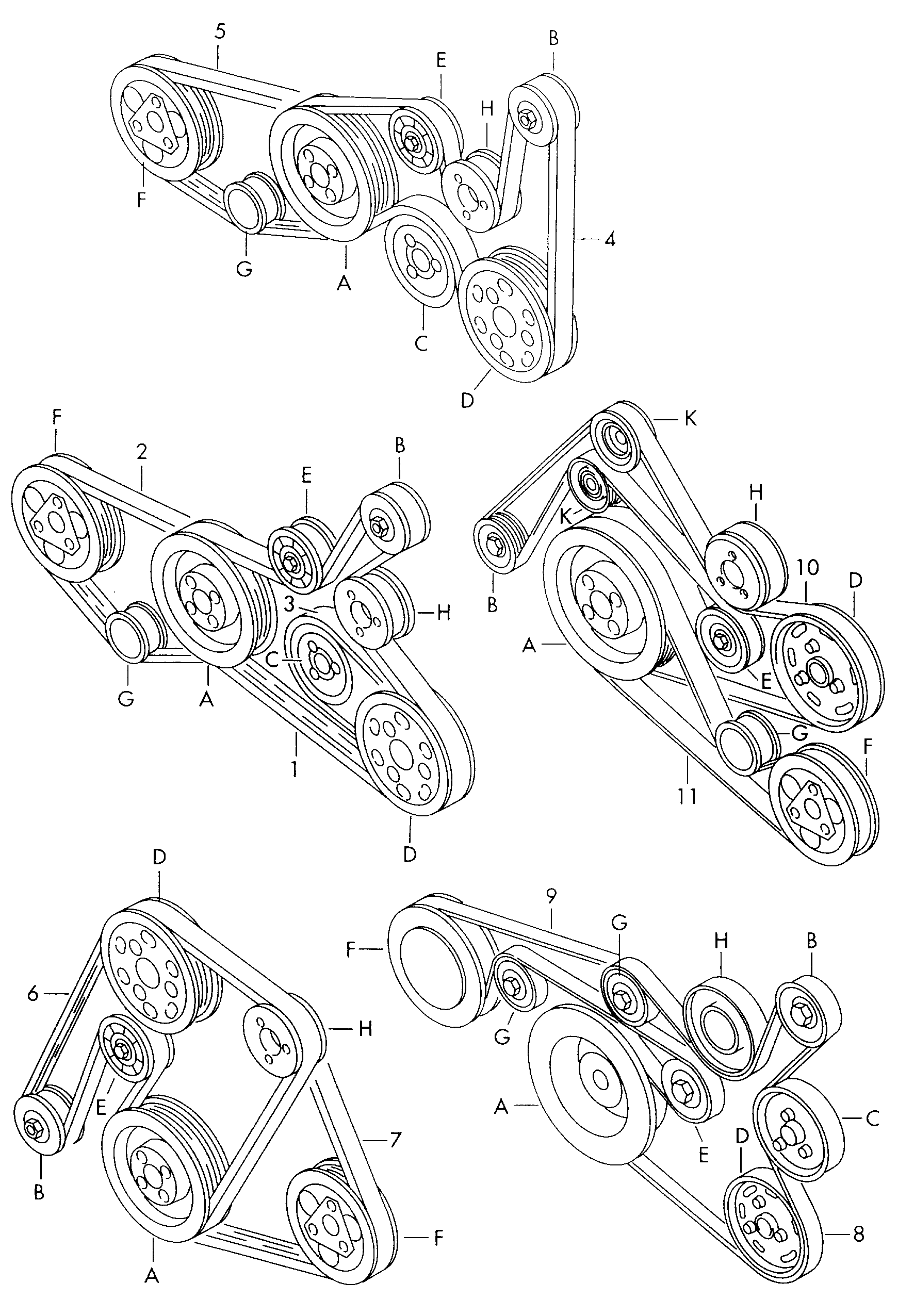 VAG 06B 260 849 B - Curea transmisie cu caneluri allinparts.ro