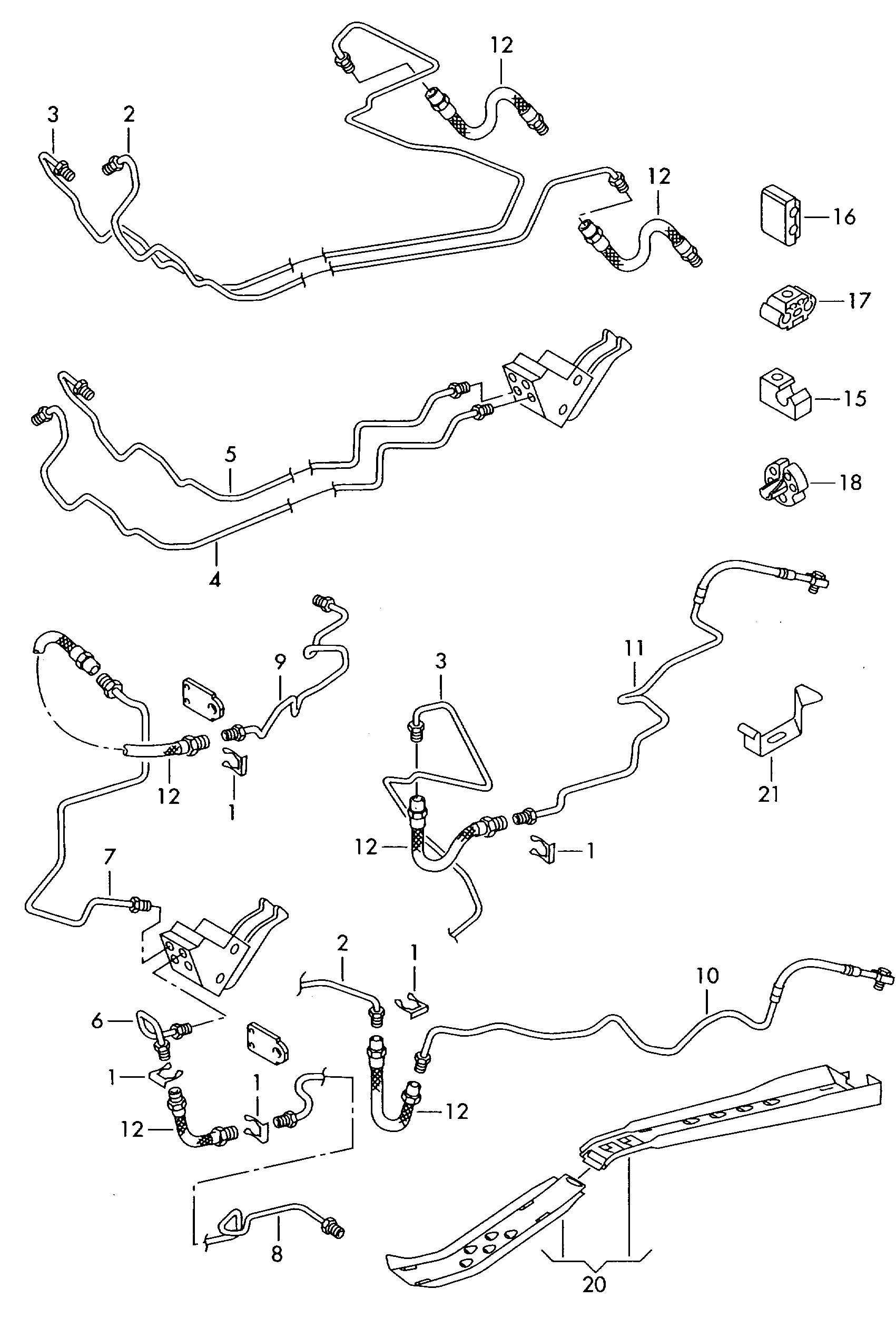 VAG 1J0 611 763 R - Furtun frana allinparts.ro