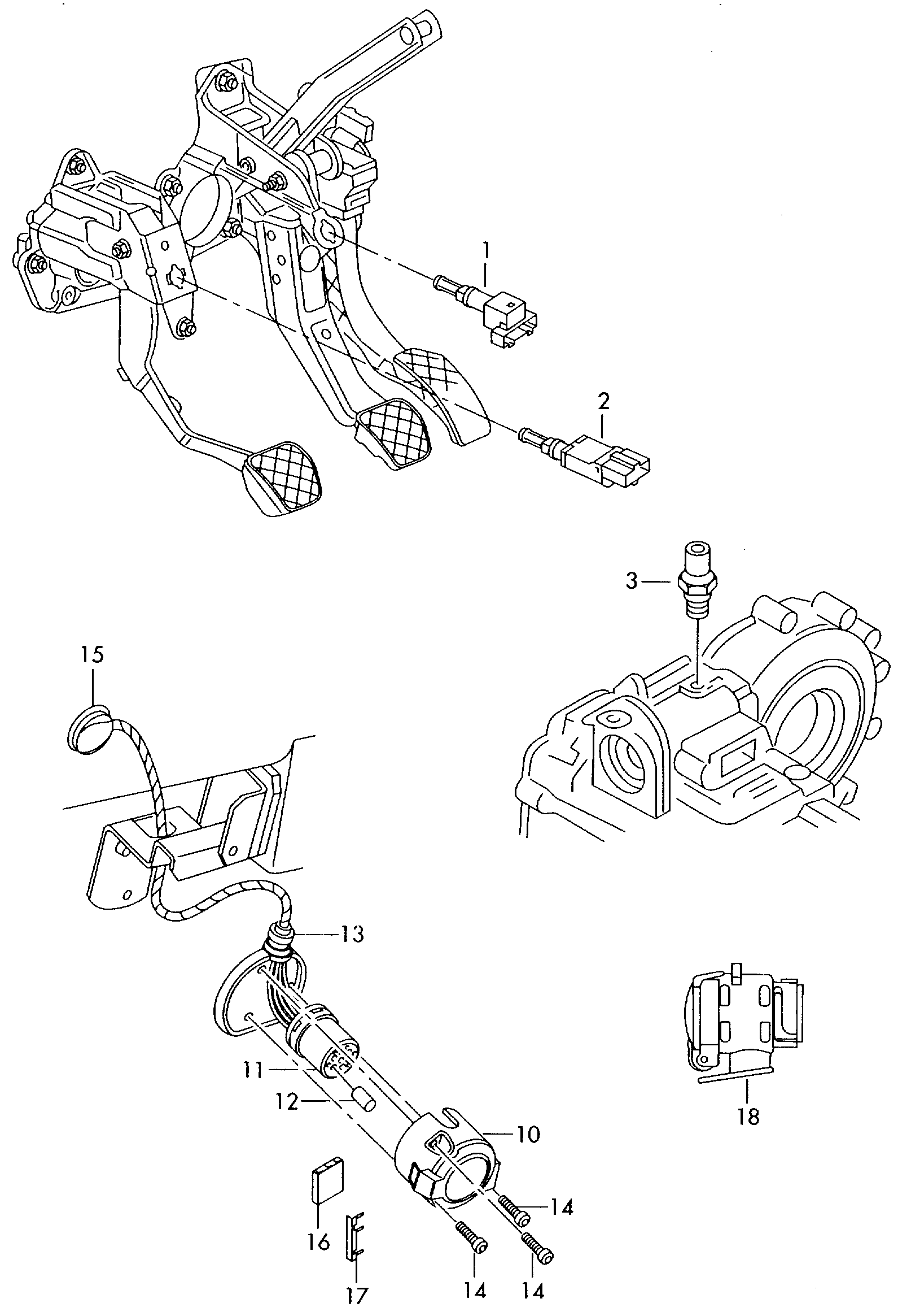 VAG 1K0 945 459A - Comutator lumini frana allinparts.ro